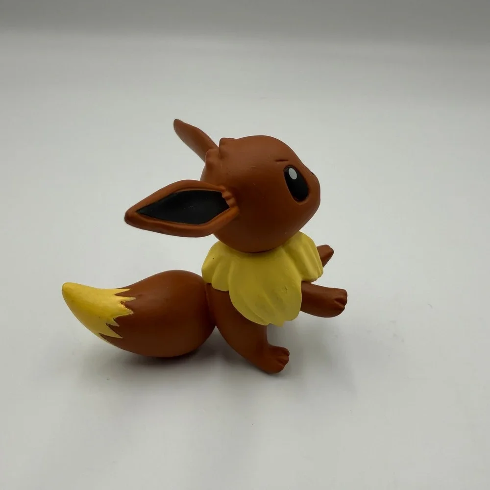 Pokemon‎ Angry Eevee Mini Figure TOMY 2016 Collectible Brown Vinyl Retired Rare